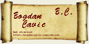 Bogdan Čavić vizit kartica